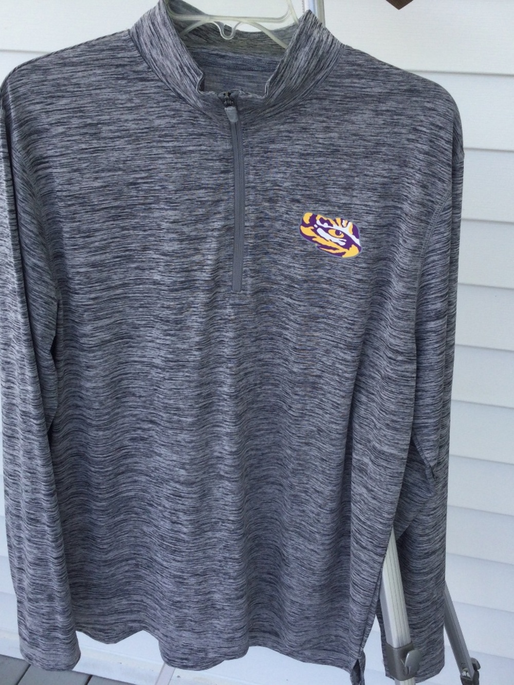 Top of the World LSU Gray Heather 3/4 Zip Pullover, size Medium, Unisex